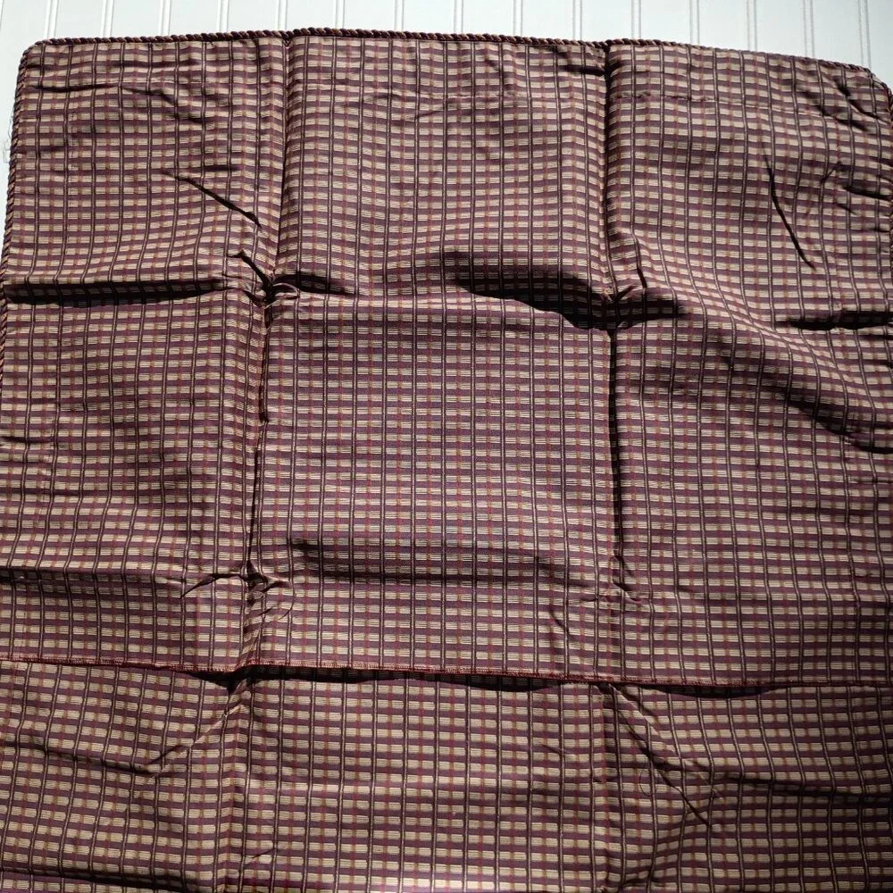 Vintage Pair of WAMSUTTA Euro Shams Hermitage Brown Maroon European Pillow NWT